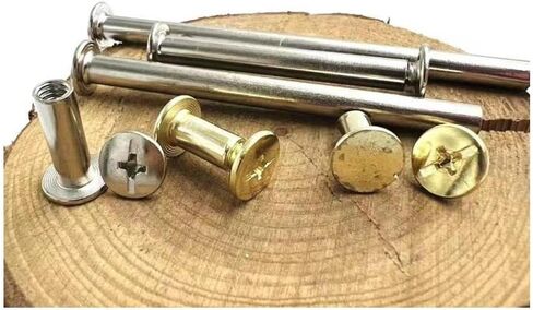 مسامير شيكاغو ， المسامير الجلدية ، 2-10pcs M5x5-150mm الفضة الذهبية الحزام الحزام الحزام السكر المسمار المسمار المسمار الترباس (الفضة ، 2pcs 5x125mm) in Kuwait