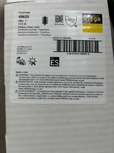 Viega 49625 30-Port ManaBloc without port or supply adapters., Black in Saudi Arabia