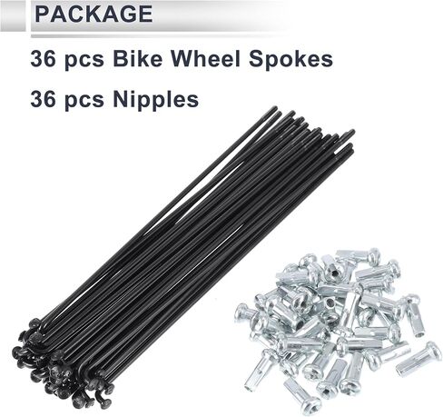 1 مجموعة متحدثة الدراجات العالمية 13G 133mm متحدث عجلات الدراجة بطول الحلمة الأسود 45 الصلب in Saudi Arabia