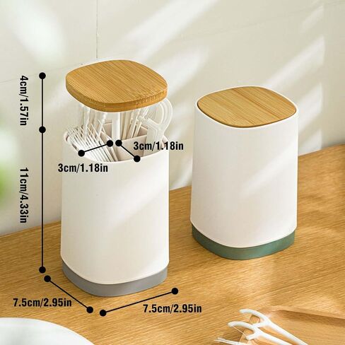 Toothpick Holder, Portable Retractable Toothpick Dispenser Retro Pop Up Toothpick Case Storage Organizer for Kitchen (Grey) in Saudi Arabia