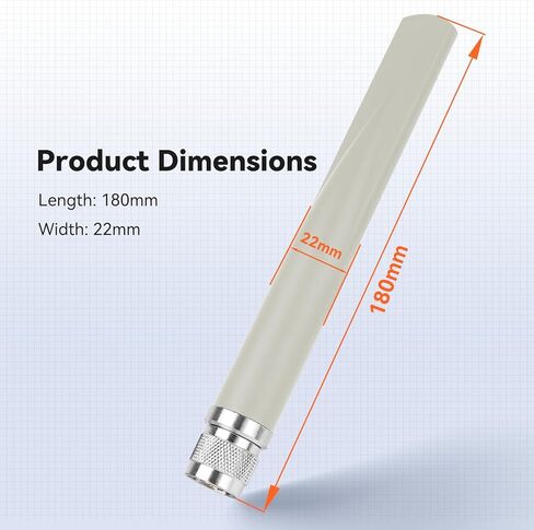 2Pack 915MHz Lora Antenna 5dbi Gain Omni Outdoor N Male Connector 915MHz 802.11ah for Meshtastic Lora Halow Halow Long Range Attenna (17.8cm ، 902-928MHz) in Kuwait