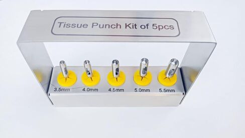 Dental Implant Tissue Punch Kit - 5 Pieces + Free Bur Holder in Kuwait