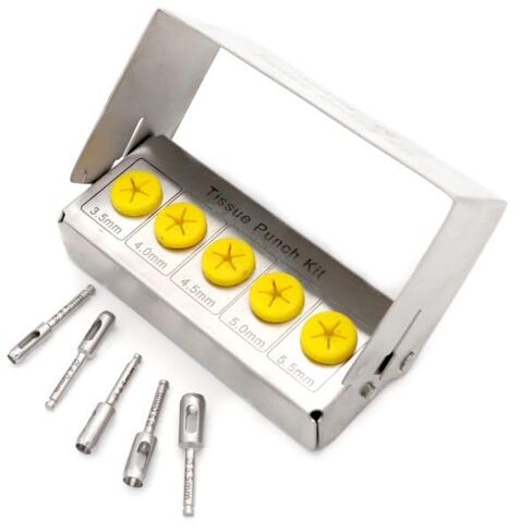 Dental Implant Tissue Punch Kit - 5 Pieces + Free Bur Holder in Kuwait