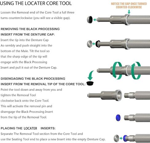 الاحتفاظ المفرط بالاحتفاظ بأغطية الذكور Caps Cap CAP CORE KIT (أداة الفضة) in Kuwait