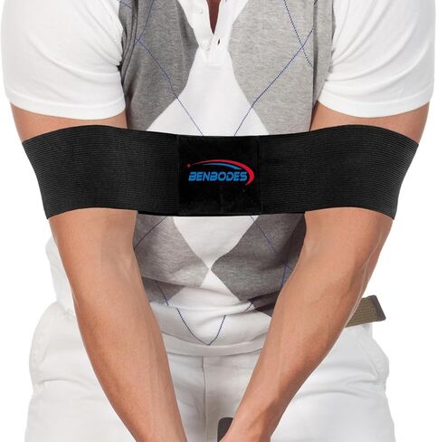 مساعدة تدريب جولف أرجوحة - Muscle Memory & Connection Swing Complication لاعبي الغولف ، مدرب وضع الذراع والكوع للمبتدئين اليمين/الأيسر ، فرقة ذراع مدرب الجولف لممارسة النادي الداخلي/الخارجي in Saudi Arabia