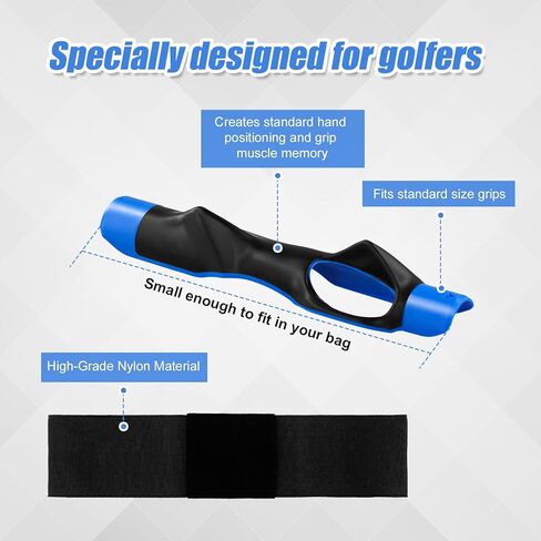 Golf Grip Trainer & Swing Correcting Arm Band, Black Golf Club Training Combo Grip Attachment for Correct Hand Position & Grasp and Improved Swing Mechanics in Saudi Arabia