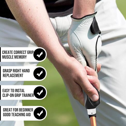 Clip-On Golf Grip Trainer, Golf Swing Training Aid for Improving Proper Hand Positioning in Saudi Arabia