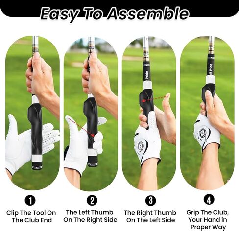 Clip-On Golf Grip Trainer, Golf Swing Training Aid for Improving Proper Hand Positioning in Saudi Arabia