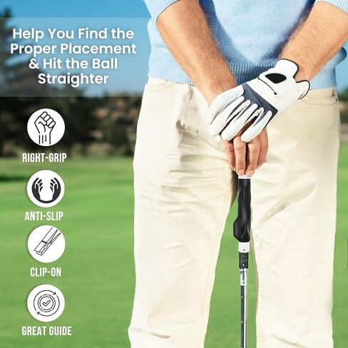 Clip-On Golf Grip Trainer, Golf Swing Training Aid for Improving Proper Hand Positioning in Saudi Arabia