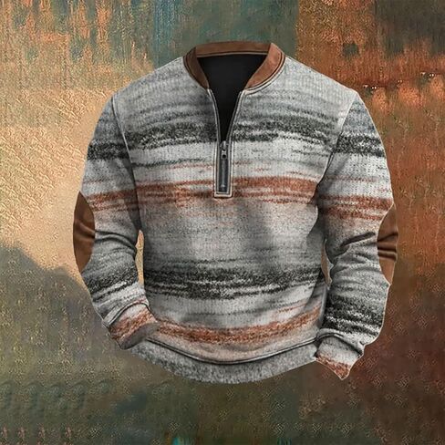 Twisted Knitted Pattern Henley Sweater for Men V Neck Quarter Zip Casual Cable Knit Long Sleeve Pullover Sweatshirts in Saudi Arabia