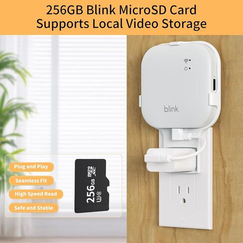 Outlet Wall Mount for Blink Sync Module Core, Sync Module Mount Holder for Blink Indoor Security Camera, No Drilling No Messy Wires Camera Mount with Short Cable (1Pack) in Kuwait