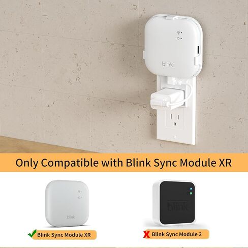 Outlet Wall Mount for Blink Sync Module Core, Sync Module Mount Holder for Blink Indoor Security Camera, No Drilling No Messy Wires Camera Mount with Short Cable (1Pack) in Kuwait