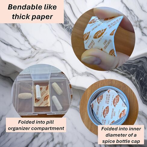 Desiccant Card Sheets 20-Pack, Desiccant for Supplement Pill Organizers, Silica Gel Alternative, Absorbs Moisture in Food and Supplements in Saudi Arabia