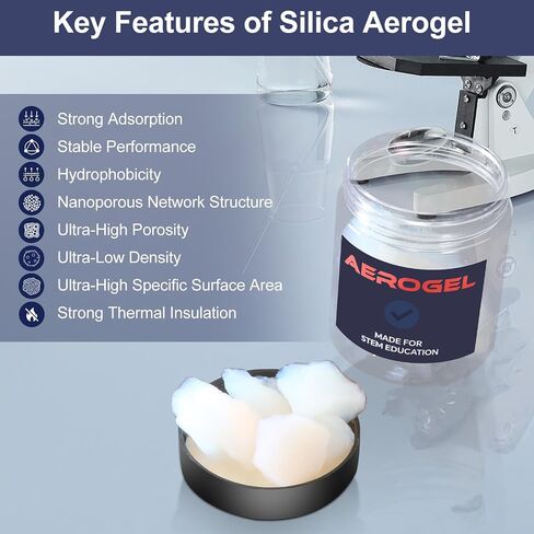 Aerogel, Ultra-Light Silica Aerogel Block, Nano Aerogel Super Insulation Material for Building Materials and Aviation, Made for Scientific Experiments and STEM Education (150mL) in Kuwait