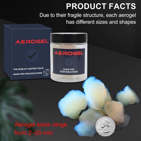 Aerogel, Ultra-Light Silica Aerogel Block, Nano Aerogel Super Insulation Material for Building Materials and Aviation, Made for Scientific Experiments and STEM Education (150mL) in Kuwait