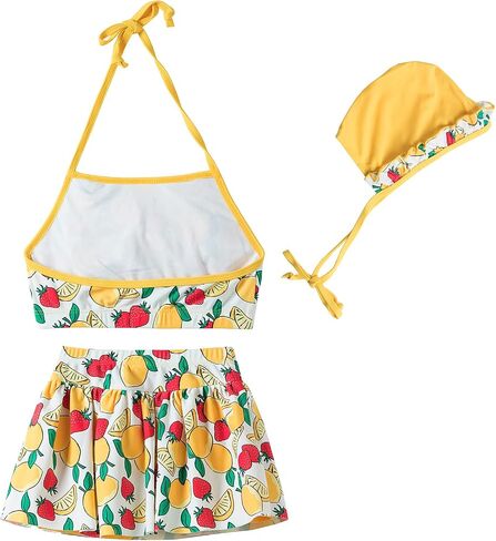 Mud Kingdom Girls Bikini 2-Piece Swimwear with Bow Tie Red Striped Hoodless Flat Swimsuit Fashion Size 9-10 in Saudi Arabia