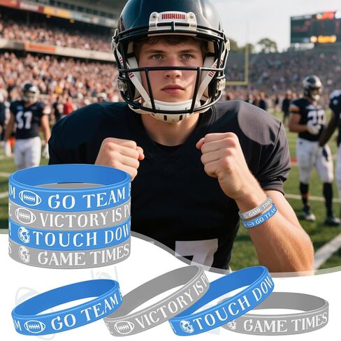 8 PCS Football Silicone Bracelets for Men & Women ، تحفيز حفلة عيد ميلاد كرة قدم تحفيزية هدايا الحفلات للرياضة لعشاق الرياضة يوم لعبة in Kuwait