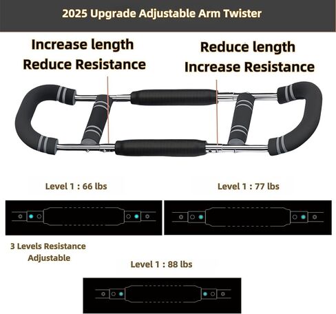Twister Arm Trainer للرجال ، معدات تمرين الصدر القابلة للتعديل ، MR Sculpt Gorilla Bar ، Flexbar Arm & Lurearm Trainer Promited Home Gym Muscle Building in Saudi Arabia