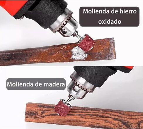 Aramox 1/2in 3/8in 1/4in Sanding Drum Set with Drum Mandrels for Nail Drill Deburring Shaping Carving Wood Metal Crafters Material Variety in Saudi Arabia