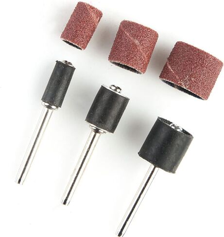 Aramox 1/2in 3/8in 1/4in Sanding Drum Set with Drum Mandrels for Nail Drill Deburring Shaping Carving Wood Metal Crafters Material Variety in Saudi Arabia