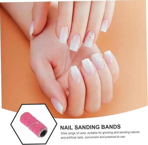 50PCS Mini Manicure Sanding Bands 3.1mm Small Nail Sanding Rings for Acrylic Nails for Professional Use and Home DIY in Saudi Arabia