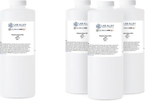 Lab Alley Ethylene Glycol Lab Grade ، رائع للتجمد والتطبيقات المختبرية - 1 جالون in Kuwait