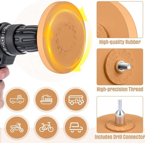 chunful 6 pcs 4 بوصة مزيل العجلة أدوات العجلة الممحاة أدوات Round Round anshesive مع عجلة محول Mandrel Mandrel لعجلة ملصقات لف فينيل لمشاريع مرآب Auto Diy in Saudi Arabia