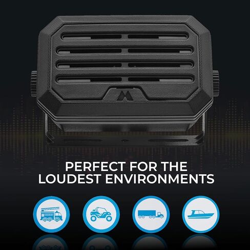 Midland - Spkmini Mini External Speaker - مقاوم للماء ، 10 واط ، قابس 3.5 ملم - متوافق مع جميع أجهزة CB المحمولة ، GMRs ، لحم الخنزير وراديو الهواة in Saudi Arabia