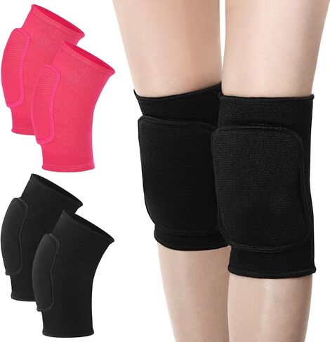 Zomiboo 4 Pcs Kids Knee Pads for Skating Dance Volleyball Knee Pad Anti Slip Sponge Kneepads Soft Elastic Protector for Dancers Girls Boys Sports Dance Skating Cycling in Saudi Arabia