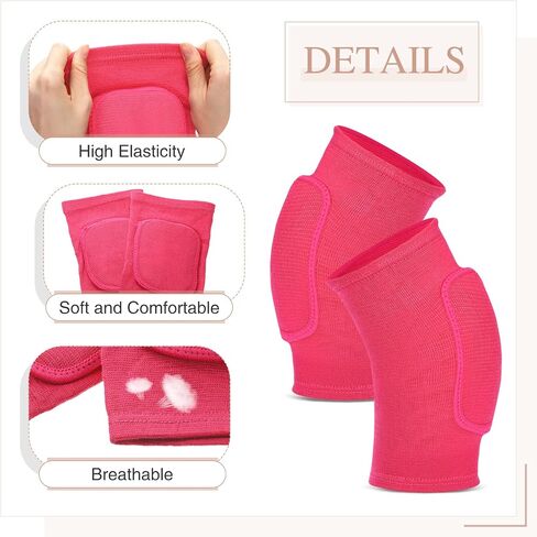 Zomiboo 4 Pcs Kids Knee Pads for Skating Dance Volleyball Knee Pad Anti Slip Sponge Kneepads Soft Elastic Protector for Dancers Girls Boys Sports Dance Skating Cycling in Saudi Arabia