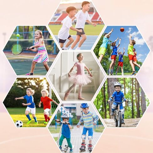 Zomiboo 4 Pcs Kids Knee Pads for Skating Dance Volleyball Knee Pad Anti Slip Sponge Kneepads Soft Elastic Protector for Dancers Girls Boys Sports Dance Skating Cycling in Saudi Arabia