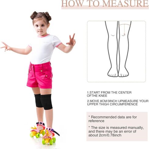 Zomiboo 4 Pcs Kids Knee Pads for Skating Dance Volleyball Knee Pad Anti Slip Sponge Kneepads Soft Elastic Protector for Dancers Girls Boys Sports Dance Skating Cycling in Saudi Arabia