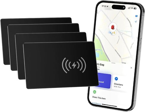 4-Pack 2026 Air Card Tag Tracker Wallet Tracker Card| Ultra Slim 0.07in, IP68 Waterproof | Works with Find My (iOS) | for Wallets, Keys, Luggage,Bags in Saudi Arabia