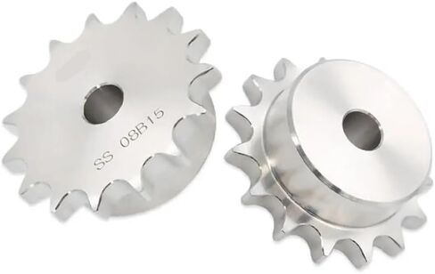 مسننة أسطوانة الأسنان ضرس 1pcs 10-25 الأسنان الفولاذ المقاوم للصدأ 08B سلسلة ضرس سلسلة الترس الملعب 12.7 مم (15 أسنان) in Kuwait