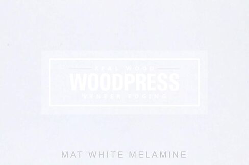 Woodpress® 2 بوصة Matt White Melamine Edge Banding ، شريط القشرة مسبقًا-لفة 25 قدمًا-الحديد على تطبيق DIY-سيغطي حافة لوحة MDF القياسية 8 '× 4' in Kuwait