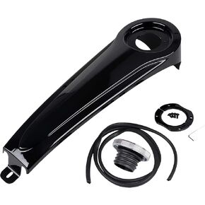 Gloss Black Motorcycle Gas Tank Dash Console with Gas Cap for Harley Touring Bagggers Electra Glide Ultra Glide Street Glide Road Glide 1986-2007 (Black Cap) in Kuwait