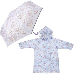 Skater KUROMI Character Rain Jacket for 43"-49" Height and Folding Umbrella 37" Set for Girls 5-7 Years Old Lavender [from Japan] in Saudi Arabia