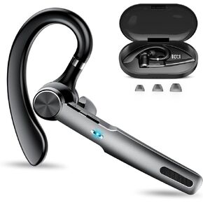 Bluetooth Headset, Wireless Headset with ENC Mic, 60H Talking Time Single-Ear Bluetooth Earpiece V5.3 with 400mAh Charging Case, IP7 Waterproof Hand-Free Headphones for iOS Android Cell Phones Green in Kuwait