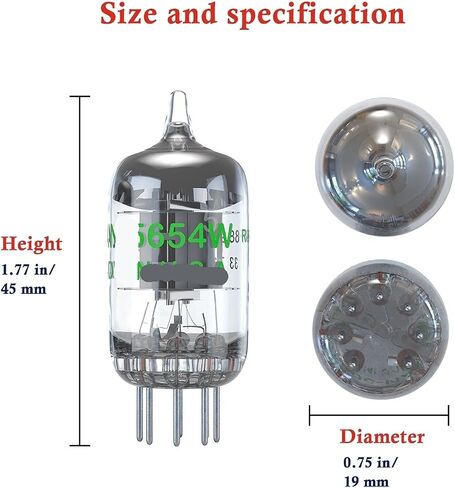 2 PCS 5654W أنبوب الفراغ 7 نسخة ترقية ، مناسبة لـ 6AK5 6J1 6J1P EF95 أنبوب مقترن in Saudi Arabia