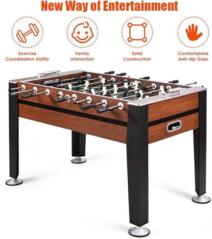 طاولة Gymax Foosball ، طاولة كرة قدم كاملة الحجم مع اثنين من كرات القدم ، طاولات لعبة لغرفة لعبة الكبار ليلة عائلة in Saudi Arabia