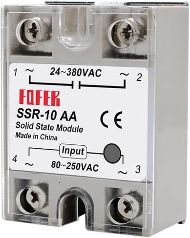 1PCS SSR-25DA Single Phase Solid State Relay SSR-DA/AA/DD 3-32VDC Input 24-380VAC Output for PID Temperature Control (Color : DC-AC, Size : 10A) in Saudi Arabia