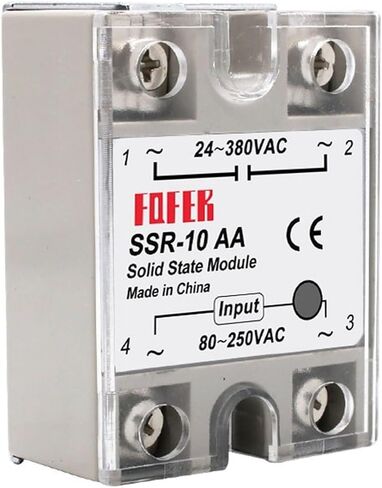 1PCS SSR-25DA Single Phase Solid State Relay SSR-DA/AA/DD 3-32VDC Input 24-380VAC Output for PID Temperature Control (Color : DC-AC, Size : 10A) in Saudi Arabia