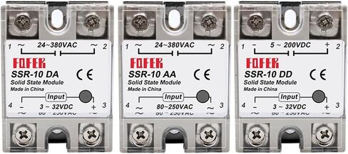 1PCS SSR-25DA Single Phase Solid State Relay SSR-DA/AA/DD 3-32VDC Input 24-380VAC Output for PID Temperature Control (Color : DC-AC, Size : 10A) in Saudi Arabia