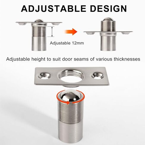 1pcs كرة الكرة الربيعة مزلاج أجهزة خزانة النحاس خزانة الصيد الساتان المصبوبة بالفرشاة والبوابة السود in Kuwait