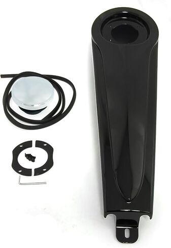 Gloss Black Motorcycle Gas Tank Dash Console with Gas Cap for Harley Touring Bagggers Electra Glide Ultra Glide Street Glide Road Glide 1986-2007 (Black Cap) in Kuwait