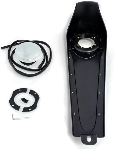 Gloss Black Motorcycle Gas Tank Dash Console with Gas Cap for Harley Touring Bagggers Electra Glide Ultra Glide Street Glide Road Glide 1986-2007 (Black Cap) in Kuwait