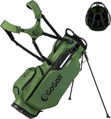 Tangkula Golf Stand Bag with 8 Way Top Dividers, Lightweight Golf Bag with 5 Zippered Pockets, Golf Club Carry Bag with Adjustable Dual Shoulder Strap, Rain Hood, Ideal for Women & Men in Saudi Arabia