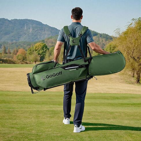 Tangkula Golf Stand Bag with 8 Way Top Dividers, Lightweight Golf Bag with 5 Zippered Pockets, Golf Club Carry Bag with Adjustable Dual Shoulder Strap, Rain Hood, Ideal for Women & Men in Saudi Arabia