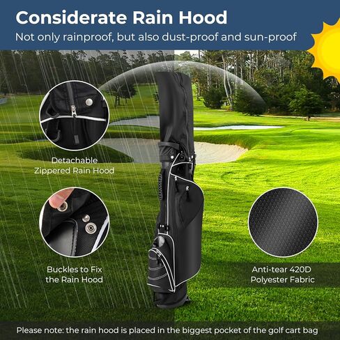 حقيبة حامل Gymax Golf Golf ، حقيبة غولف مقسمة من 4 طرق مع 4 جيوب سحاب ، حقيبة باردة ، غطاء محرك واقفًا على كتف مطلي ، حقيبة نوادي خفيفة الوزن محفورة للرجال/النساء in Kuwait