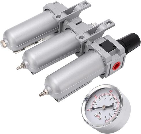 3 Stage Air Drying System Heavy Duty Aluminum Alloy Industrial Compressed Air Particulate Filter Dryer with Metal Bowl (3/4in NPT Automatic Drain) in Saudi Arabia